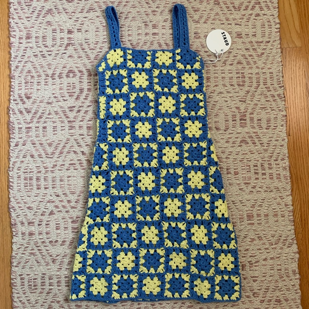 STAUD Crochet Dress